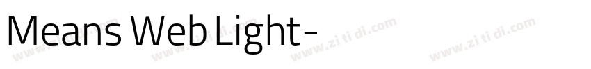 Means Web Light字体转换